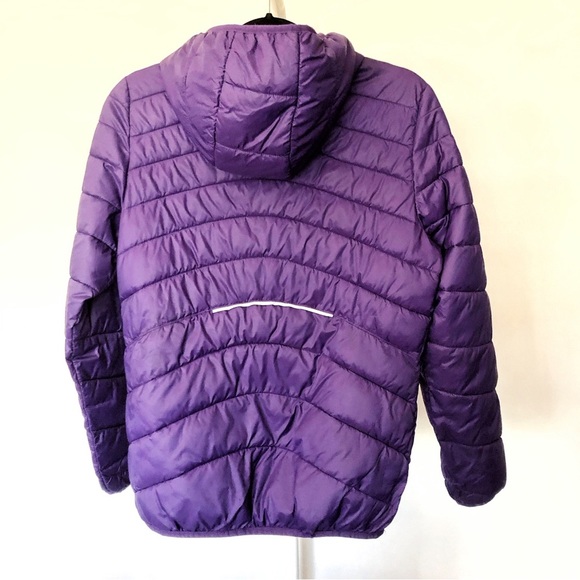 PARADOX Lightweight Packable Winter Purple Short Puffer Hooded Down Jacket Coat. - Picture 9 of 16
